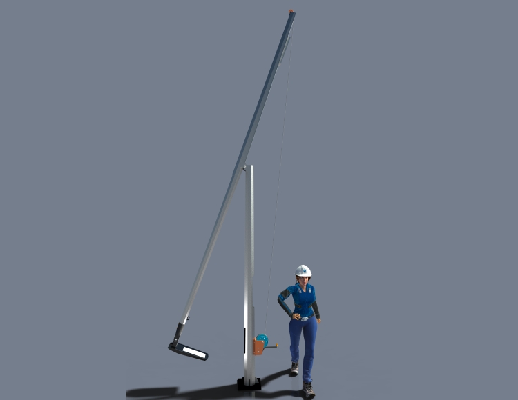 SVIP-3022H  Foldable and Tiltable Street Lamp Pole
