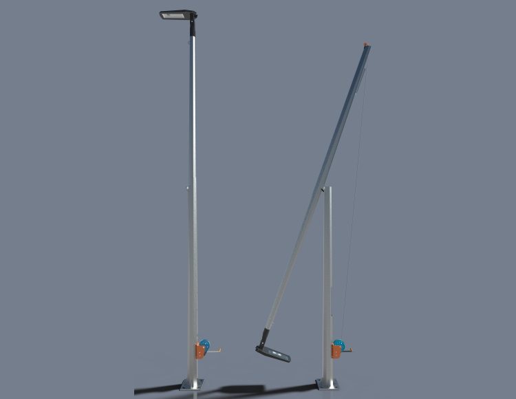 SVIP-3022H  Foldable and Tiltable Street Lamp Pole